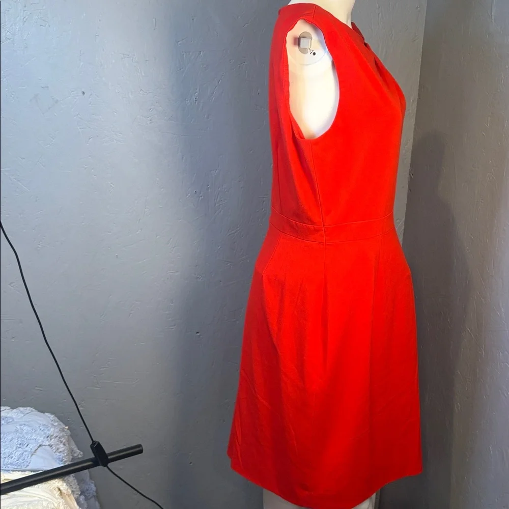 Elegant Red Sleeveless Dress TAHARI Arthur Levine size 10 above knee - Picture 6 of 9
